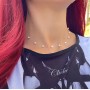 ДАМСКО НЕЖНО КОЛИЕ НА ПРОЗРАЧНА КОРДА С ПЕРЛИ СВАРОВСКИ/SWAROVSKI